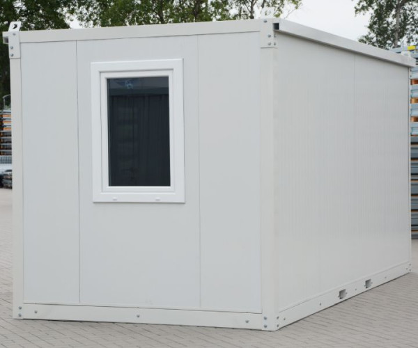LagerContainerXXL 6m Conteneur de bureau isotherme avec pattes de grue et guide de chariot élévateur (livraison montée), gris-blanc RAL 9003, A8304