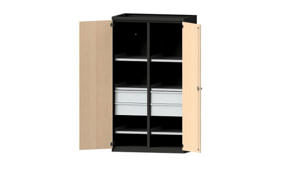 Etablis ANKE, armoire pour charges lourdes, modèle 202 VH, 1085 x 630 x 1950 mm, RAL 7016/décor hêtre, 620.019