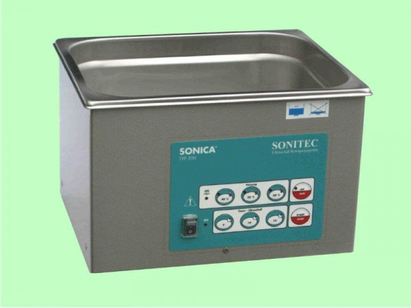 Bac compact à ultrasons SONITEC 6,0 litres, températures de contrôle : 40°C, 50°C ou 60°C, 3200ETH