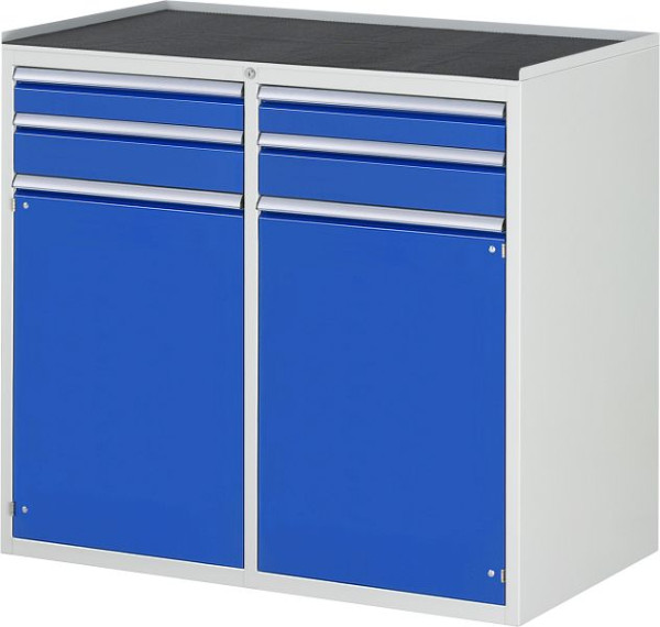 Armoire à tiroirs RAU 7000, 1145x650x1035mm, gauche : H90, H120mm, porte battante, droite : tiroir H90, H120mm, porte battante, support métallique, 03-LL7.12.12A-MT.11