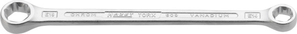 Clé polygonale double Hazet TORX®, profil extérieur TORX®, E14, E18, 609-E14XE18