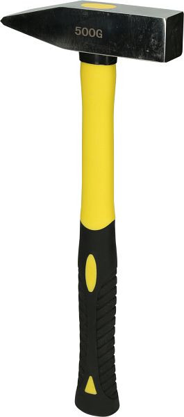 Marteau de mécanicien en acier inoxydable KS Tools avec manche en fibre de verre, 500 g, 964.2041