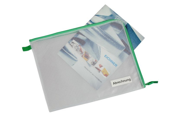 Sac de collection Eichner avec fermeture éclair demi-ronde, transparent, format : B6, UE : 5 pièces, 9218-01869