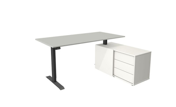 Kerkmann poste de travail complet Move 1 anthracite, blanc/gris clair, 10216611
