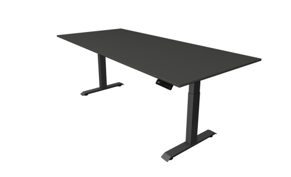 Kerkmann Move 4 table assis/debout, L 2250 x P 1000 mm, réglable en hauteur électriquement de 640 à 1290 mm, érable, 10081113