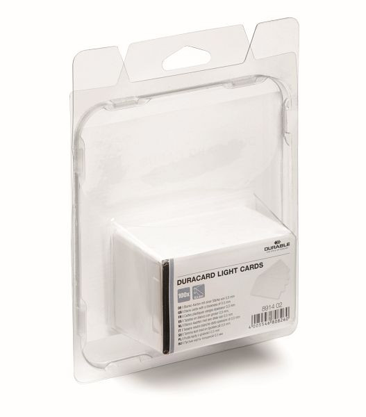 Carte DURACARD DURABLE Cartes en plastique légères, paquet de 100, 891402