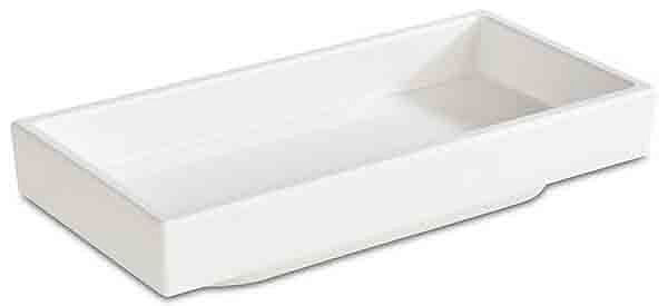 APS Bento Box -ASIA PLUS-, 15,5 x 7,5 cm, hauteur : 3 cm, mélamine, intérieur : blanc, brillant, extérieur : blanc, mat, 15475