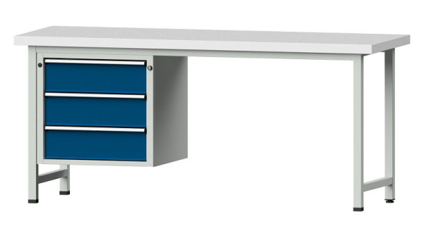 Établis ANKE Établi combiné, modèle 726 V, 2000 x 700 x 900 mm, RAL 7035/5010, KSP 50 mm, 410.751