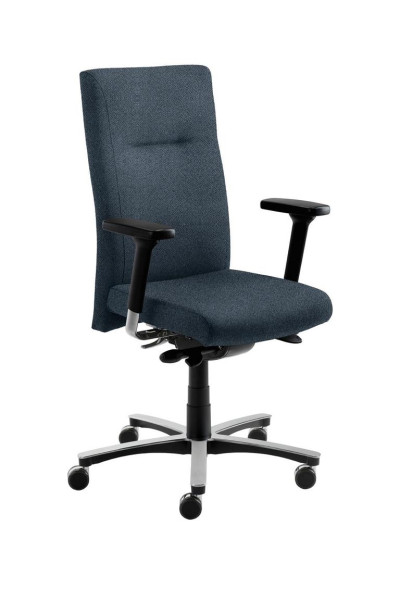 Mayer Sitzmöbel Chaise pivotante XXL, pour utilisateurs jusqu'à 150 kg, accoudoirs réglables, revêtement : tissu, bleu jeans, 2298_AV_26502