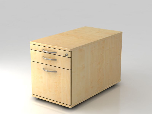 Conteneur roulant Hammerbacher 80cm, 1 tiroir, 1 HR, serrure BM érable, 42,8x51,2x80 cm, 1/2/6 HE, VTC20/3/3/BM