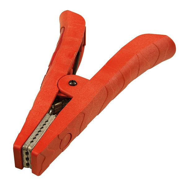 Pince de serrage ELMAG (rouge +) entièrement isolée, avec fusible 300A, 550 A, longueur : 190 mm pour START BOOSER UK 1500, 57115