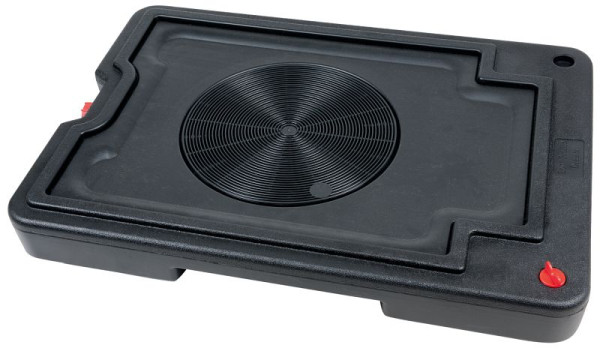 KS Tools Bac de collecte mobile 30 litres, extra plat avec roulettes, 150.9354