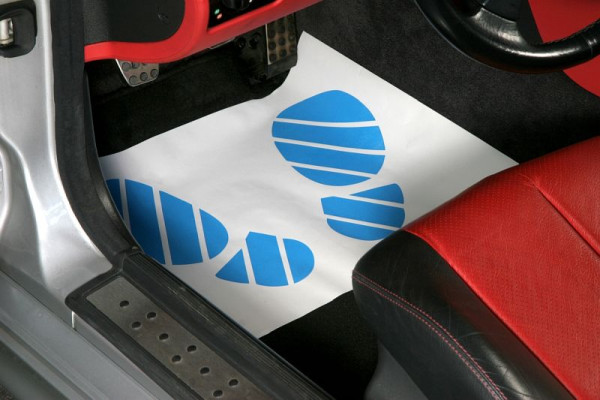 Protège-tapis de voiture jetables Eichner, matériau : papier crépon, 9219-00654