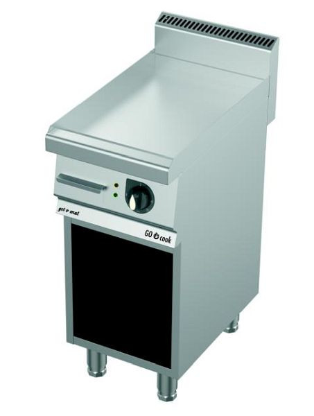 Gel-o-mat Plaque de gril électrique en acier inoxydable lisse, GO Cook 700, 400 mm, GF4070E