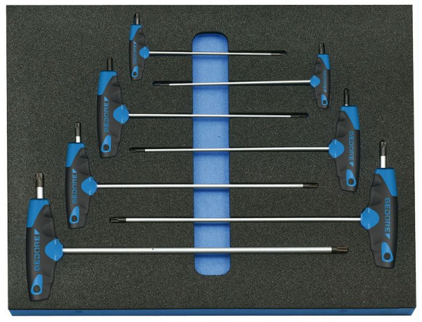 Insert d'outil de contrôle GEDORE avec assortiment de jeu de tournevis coudés, 2016567