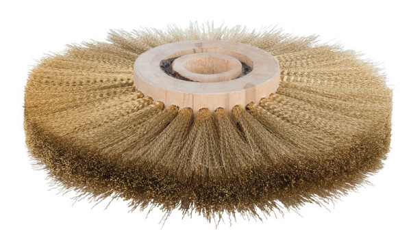 KS Tools BRONZEplus brosse ronde, fil de bronze étain, ondulée, diamètre 150 mm, 963.9596