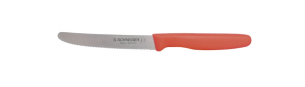 Couteau universel Schneider vague, manche rouge 11 cm, 260819