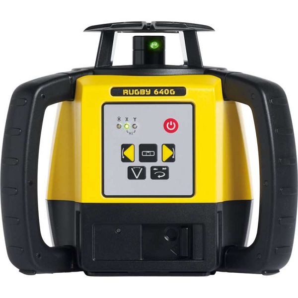 Leica Rugby 640G - Kit laser multifonction avec étui, PLR300RG - Récepteur vert, télécommande RC400, adaptateur intelligent, cible plafond, batterie, chargeur, 6017701