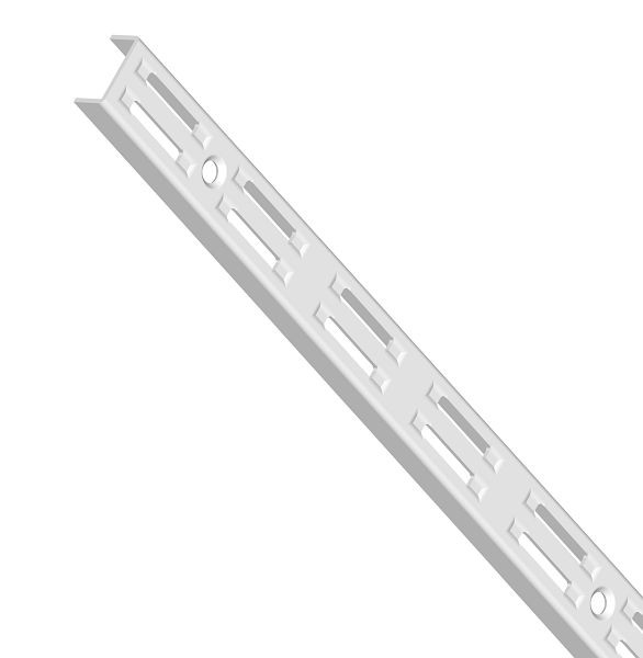 Système d'éléments WANDSCHIENE, 2-RIHIG, 1PR, SB, 2000 mm, BLANC, UE: 5 paires, 10001-00028