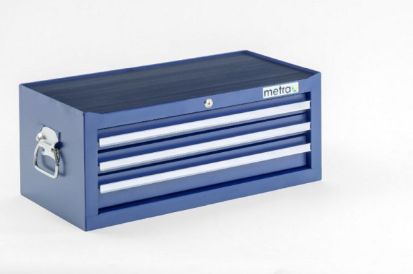 Boîte à outils Metra, dessus, 3 tiroirs, bleu, 10207