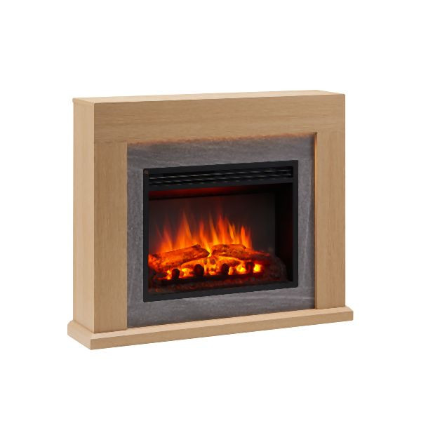 Cheminée électrique BALDERIA Apollon, 2000 W, marron clair, EF378A-MT378B-NO
