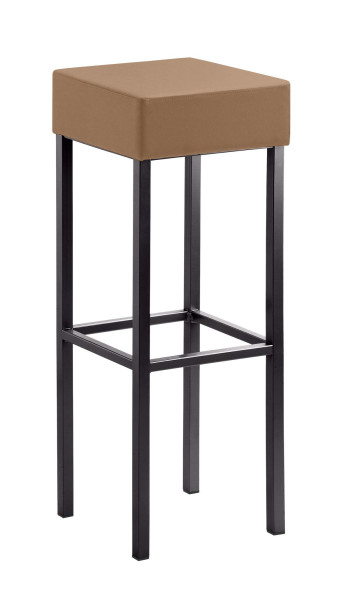 Tabouret Mayer Sitzmöbel , structure noire, assise rembourrée, hauteur d'assise 91 cm - extra haut, marron clair, 1136_03_30485