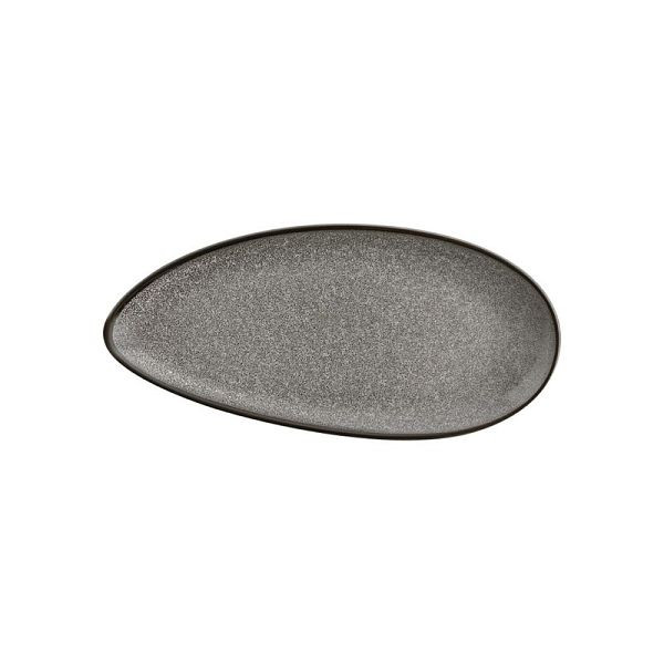 OLYMPIA Assiettes minérales en forme de feuille 30,5 x 14,5 cm, UE : 6 pièces, DF181