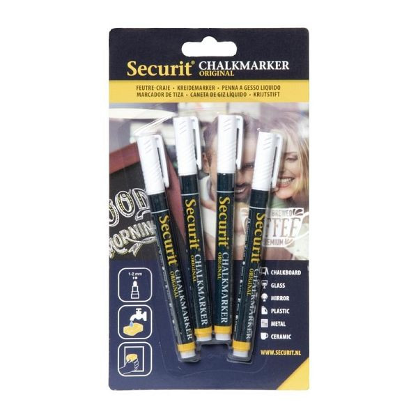Crayons craies Securit 2mm blanc, GJ551