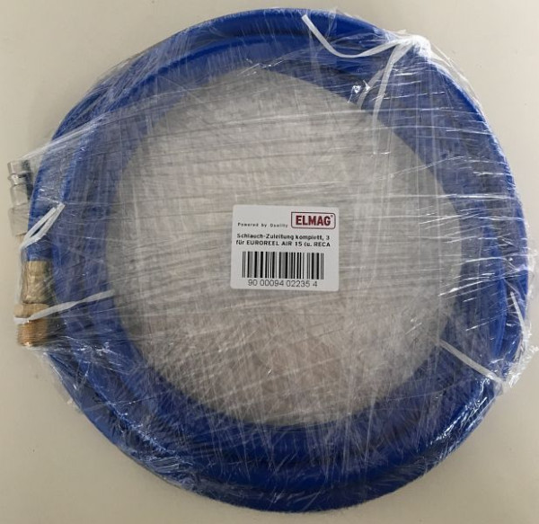 Tuyau d'alimentation ELMAG complet, 3 mètres pour EUROREEL AIR 15 (et RECA Air-Base), 9402235