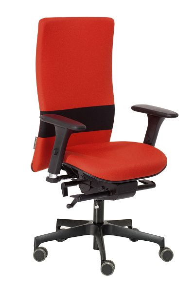 Chaise de bureau pivotante nexxtoffice Vita-Q avec accoudoirs 3D, base en polyamide, roulettes souples, Tortuga, porte V-Q5-MA-WR-KN