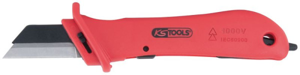 Couteau à câble KS Tools avec isolation de protection et lame remplaçable, 189 mm, 117.1148