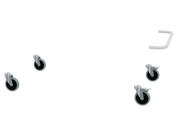 Accessoire mobile Bedrunka+Hirth, ø125 mm avec poignée, capacité de charge 400 kg, 04.KWBM125