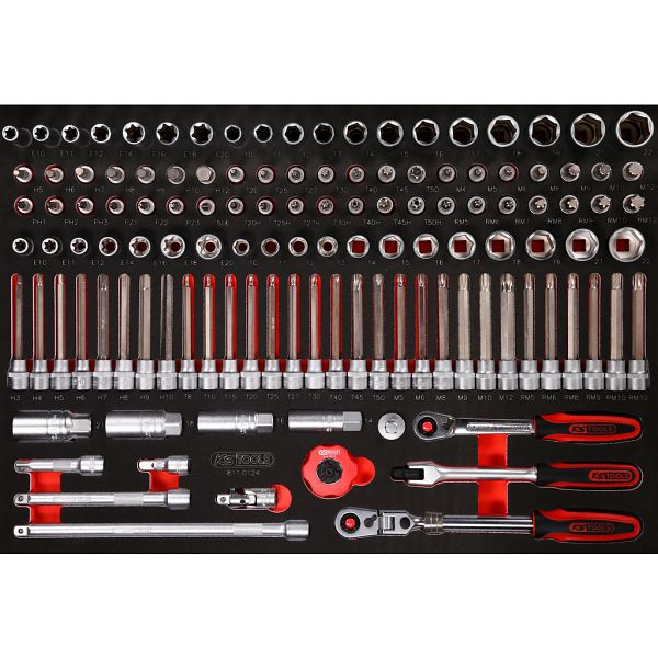 KS Tools PERFORMANCEplus jeu d'outils 124 pièces clé à douille 3/8', 811.0124