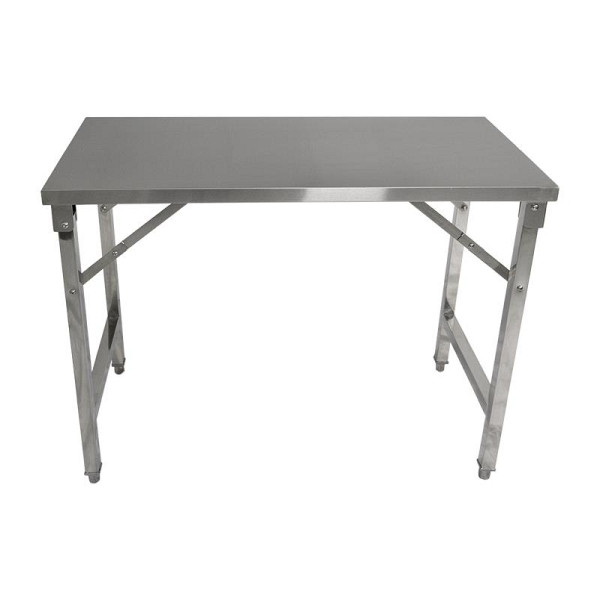 Table de travail ALLPAX en acier inoxydable pliable 800 x 600 x 850 mm, 10012033