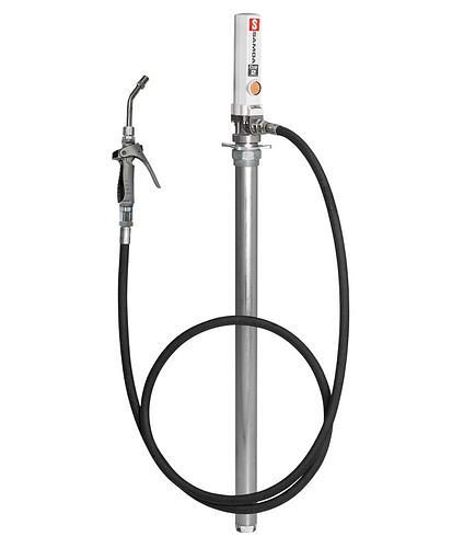 Pompe à huile à air comprimé DENIOS DP1 F, pour fûts, débit environ 16 litres/minute, 128-306