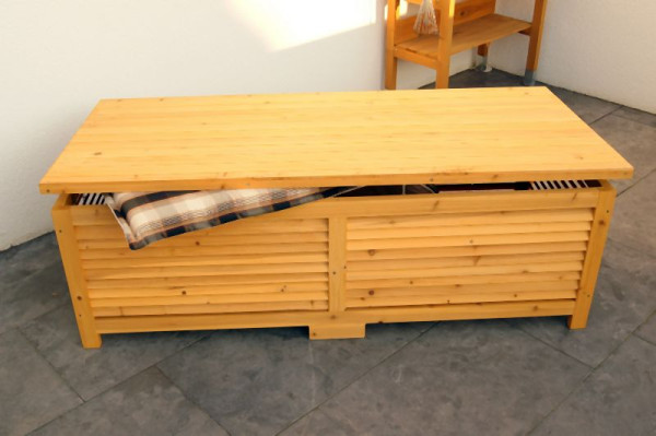 Metra Boîte de rangement en bois Boîte à coussins Boîte de jardin Coffre de jardin Coffre de rangement Coffre en bois, 10082