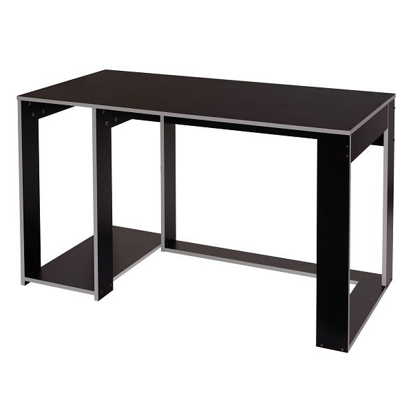 Bureau Mendler HWC-J26, table de bureau pour ordinateur, 120x60x76cm, noir-gris, 75839