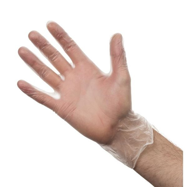 Gants en vinyle Vogue non poudrés transparents XL, UE: 100 pièces, Y247-XL