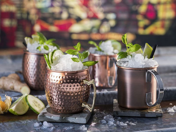 Mug APS -MOSCOW MULE-, Ø 9 cm, hauteur : 9 cm, acier inoxydable, aspect cuivre, volume : 0,45 litre, 93310