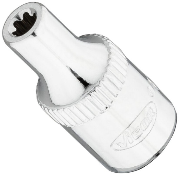 Insert de clé à douille VIGOR T-Plus, carré 6,3 mm (1/4 pouce), profil E+, E4+, V7920-EP4