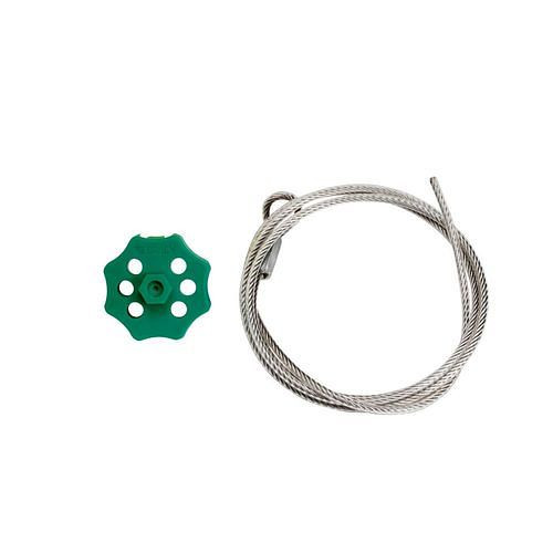 Système d'arrêt DENIOS Hex-Spin, double, avec câble vert, 312007