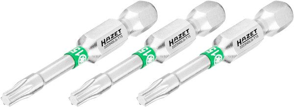 Embout Hazet, 6 pans plein 6,3 (1/4 pouce), profil intérieur TORX®, T15, nombre d'outils : 3, version longue, ouverture de clé : T15, 2223NSLG-T15/3