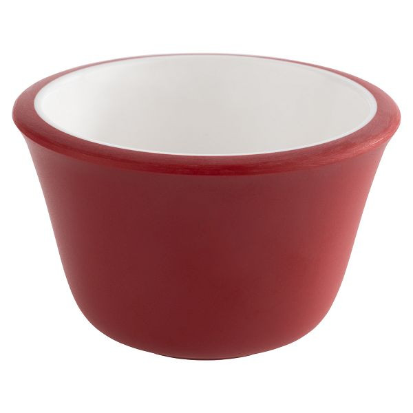 Bols à trempette APS, lot de 6, Ø 6 x 4 cm, 40 ml, mélamine, intérieur : blanc, extérieur : rouge, 85242