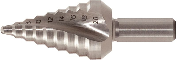 KS Tools Foret étagé HSS extra court, diamètre 4-20 mm, 9 étapes, 330.2372