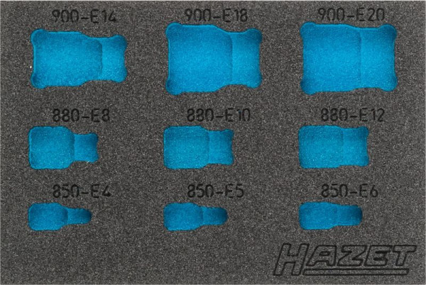 Insert en mousse souple à 2 composants Hazet, pour 1557/9, dimensions / longueur : 172 mm x 114 mm Taille du système d'organisation : 1/9 (172 x 114 mm), 163-360L