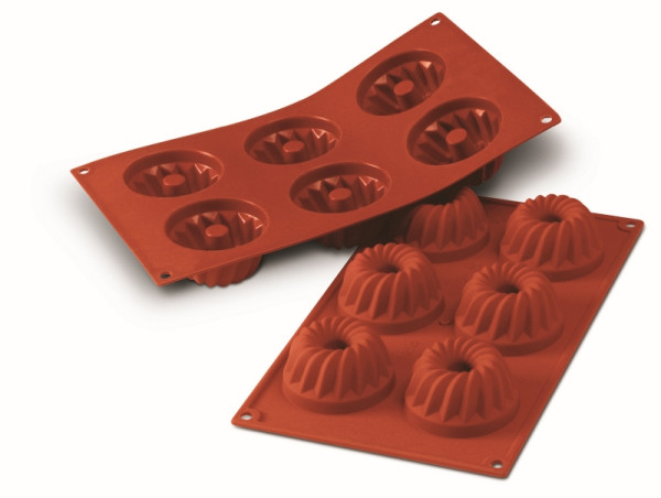 Moule à pâtisserie en silicone Schneider, Gugelhupf, diamètre 75 mm, hauteur 40 mm, 115227