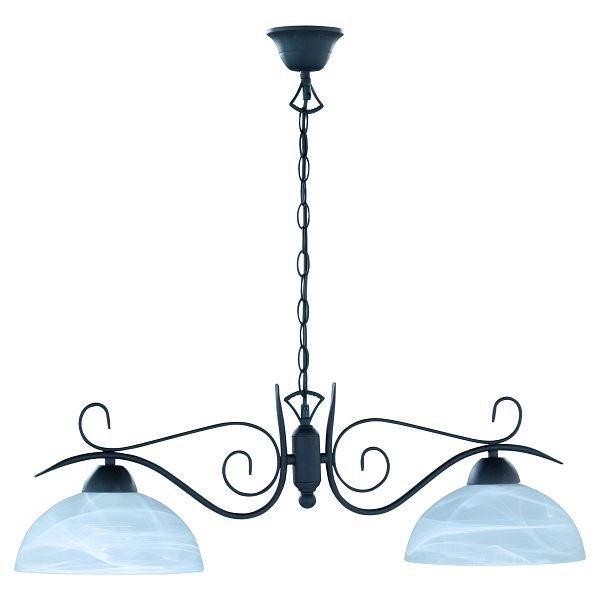 Mendler Reality, suspension Trio de style campagnard, albâtre, couleur rouille, 2192