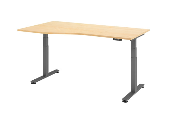 Hammerbacher bureau assis-debout électrique 180x100/80cm érable, VXDSM18/3/G