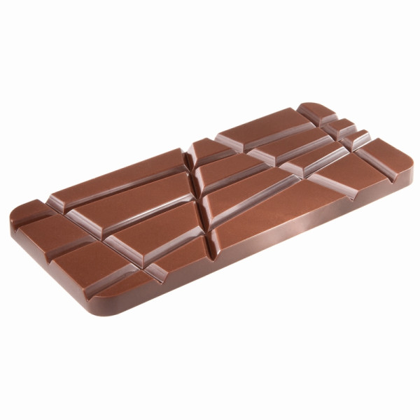 Moule à chocolat Schneider - planche avec ligne d'erreur inclinée, 275 x 135 x 24 mm / 124,5 x 55,5 x 6,5 mm, 45 g, 2 x 2 pièces, 421769