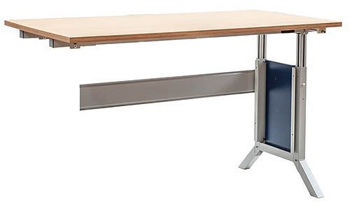 Table supplémentaire Bedrunka+Hirth Workline, avec pince, 1500 x 750 x 736-1100 mm, 15.07.15